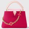 Replica Louis Vuitton LV Women Capucines BB Handbag Rose Jasmin Taurillon Leather 14