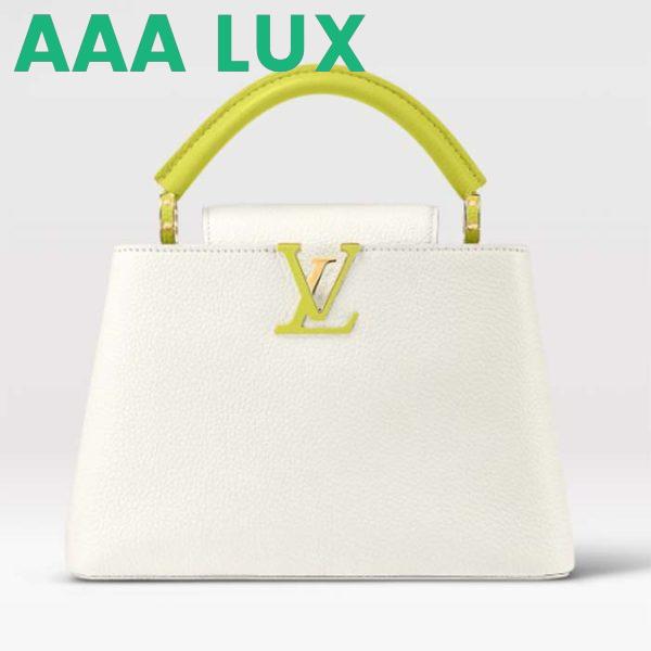 Replica Louis Vuitton LV Women Capucines BB Handbag Snow White Cedrat Santorin Taurillon Leather 2