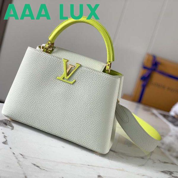Replica Louis Vuitton LV Women Capucines BB Handbag Snow White Cedrat Santorin Taurillon Leather 3
