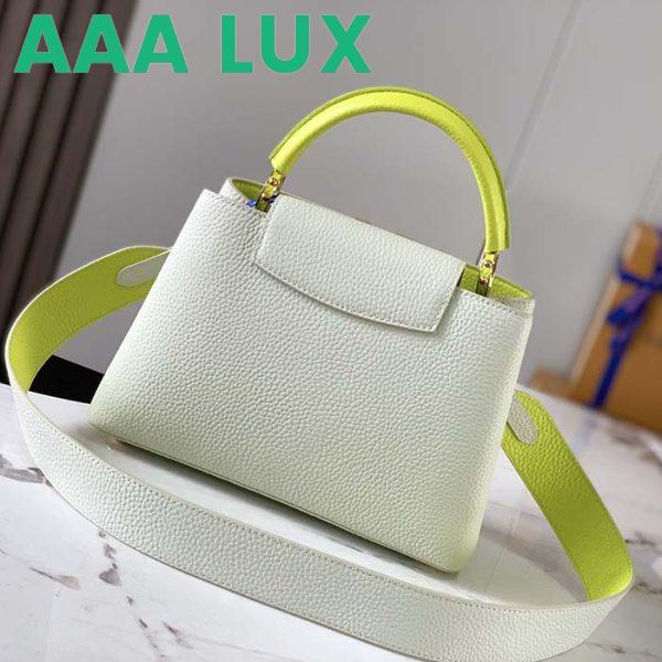 Replica Louis Vuitton LV Women Capucines BB Handbag Snow White Cedrat Santorin Taurillon Leather 5