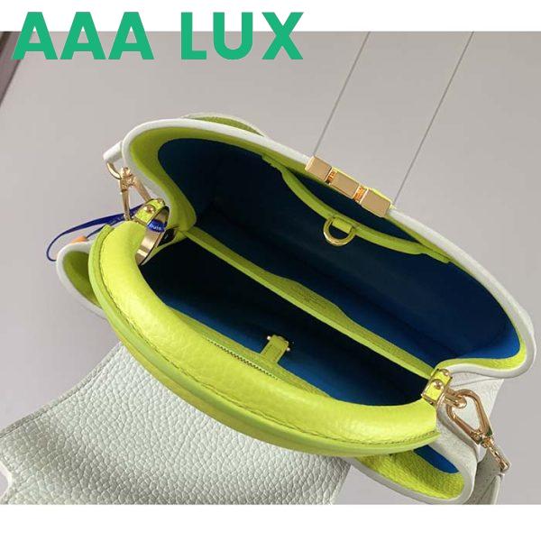 Replica Louis Vuitton LV Women Capucines BB Handbag Snow White Cedrat Santorin Taurillon Leather 8