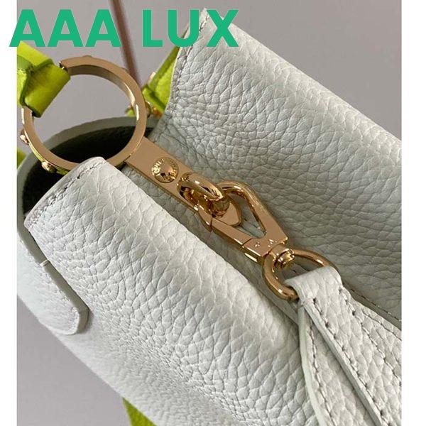 Replica Louis Vuitton LV Women Capucines BB Handbag Snow White Cedrat Santorin Taurillon Leather 10