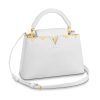 Replica Louis Vuitton LV Women Capucines BB Handbag Snow White Cedrat Santorin Taurillon Leather 14