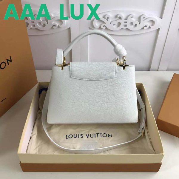 Replica Louis Vuitton LV Women Capucines BB Handbag Taurillon Leather-White 3