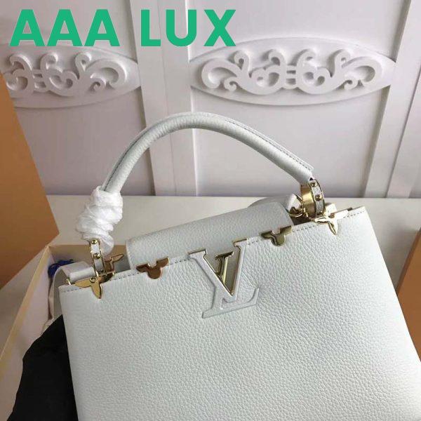 Replica Louis Vuitton LV Women Capucines BB Handbag Taurillon Leather-White 5