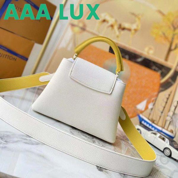Replica Louis Vuitton LV Women Capucines BB Handbag White Taurillon Leather 4