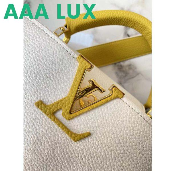Replica Louis Vuitton LV Women Capucines BB Handbag White Taurillon Leather 9