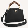 Replica Louis Vuitton LV Women Capucines MM Handbag Black Taurillon Cowhide Leather 15