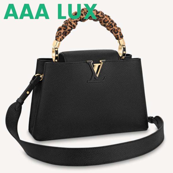 Replica Louis Vuitton LV Women Capucines MM Handbag Black Taurillon Leather