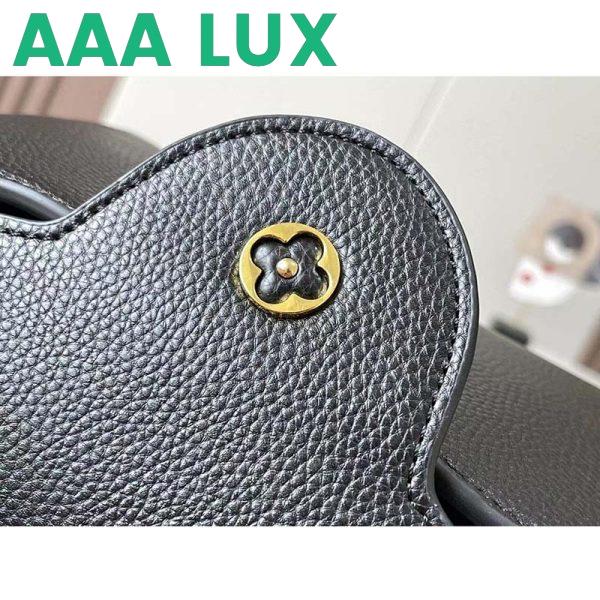 Replica Louis Vuitton LV Women Capucines MM Handbag Black Taurillon Leather 11