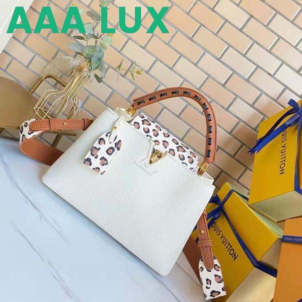 Replica Louis Vuitton LV Women Capucines MM Handbag Cream Taurillon Leather 4