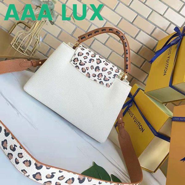 Replica Louis Vuitton LV Women Capucines MM Handbag Cream Taurillon Leather 5