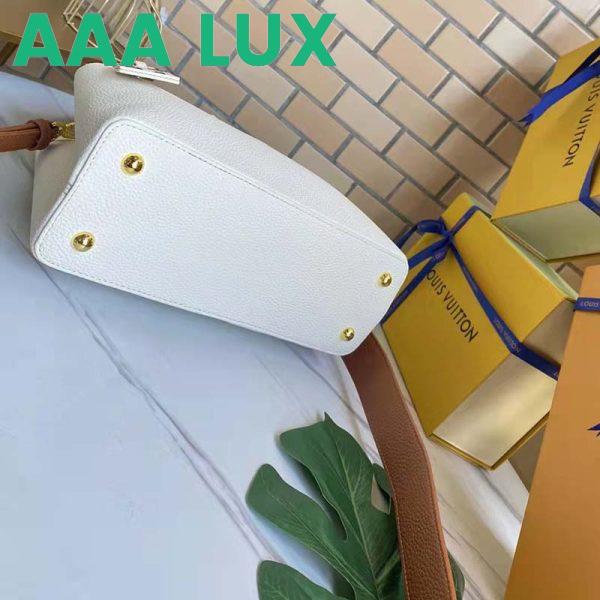 Replica Louis Vuitton LV Women Capucines MM Handbag Cream Taurillon Leather 7