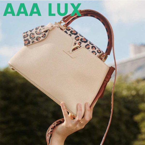 Replica Louis Vuitton LV Women Capucines MM Handbag Cream Taurillon Leather 8
