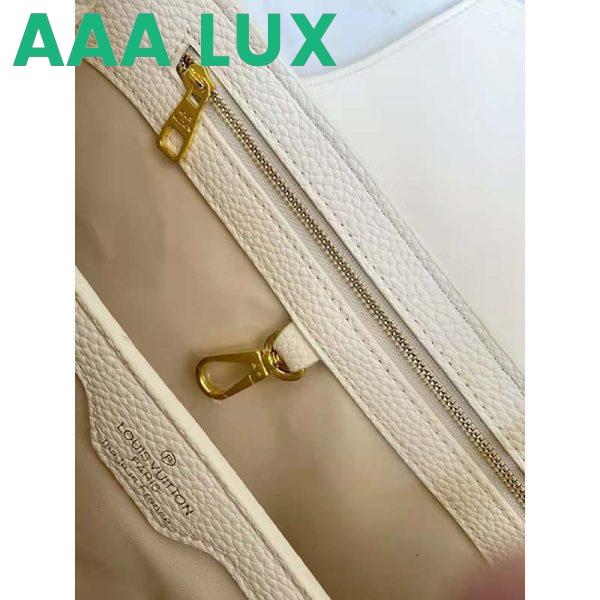 Replica Louis Vuitton LV Women Capucines MM Handbag Cream Taurillon Leather 10