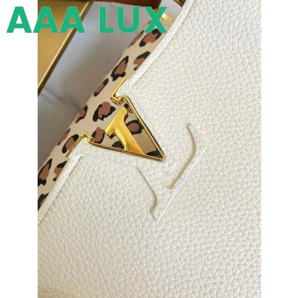 Replica Louis Vuitton LV Women Capucines MM Handbag Cream Taurillon Leather 11