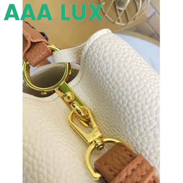 Replica Louis Vuitton LV Women Capucines MM Handbag Cream Taurillon Leather 12