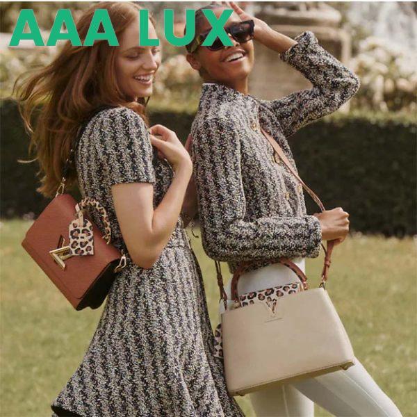 Replica Louis Vuitton LV Women Capucines MM Handbag Cream Taurillon Leather 13