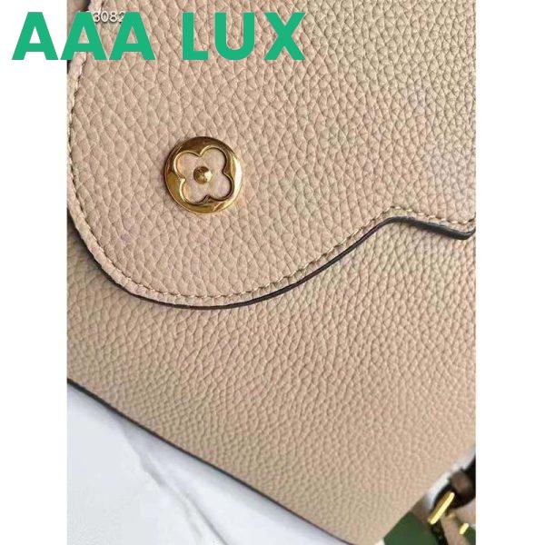 Replica Louis Vuitton LV Women Capucines MM Handbag Galet Gray Taurillon Leather 9