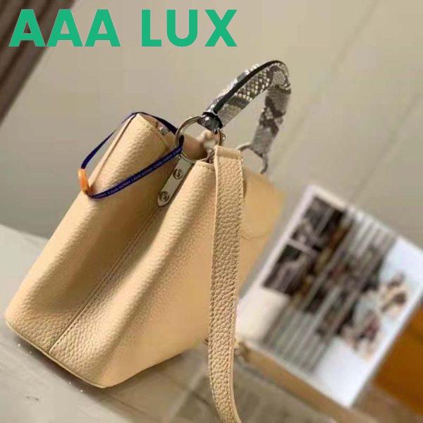 Replica Louis Vuitton LV Women Capucines MM Handbag Grey Taurillon Cowhide 5
