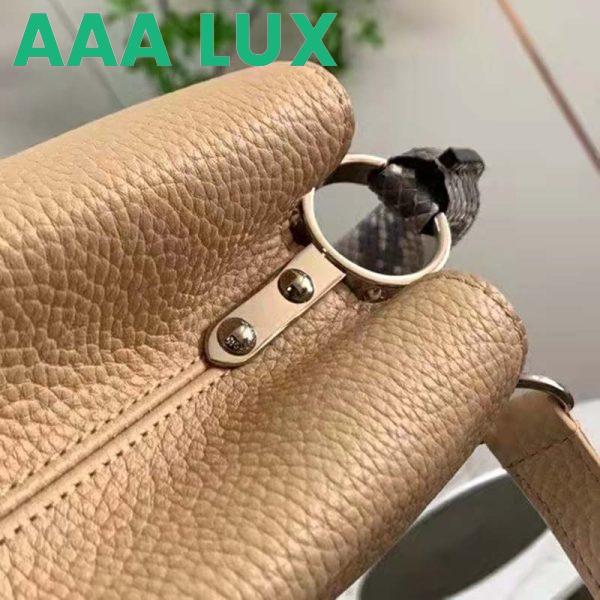 Replica Louis Vuitton LV Women Capucines MM Handbag Grey Taurillon Cowhide 9
