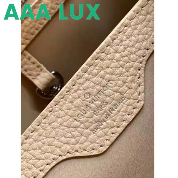 Replica Louis Vuitton LV Women Capucines MM Handbag Grey Taurillon Cowhide 10