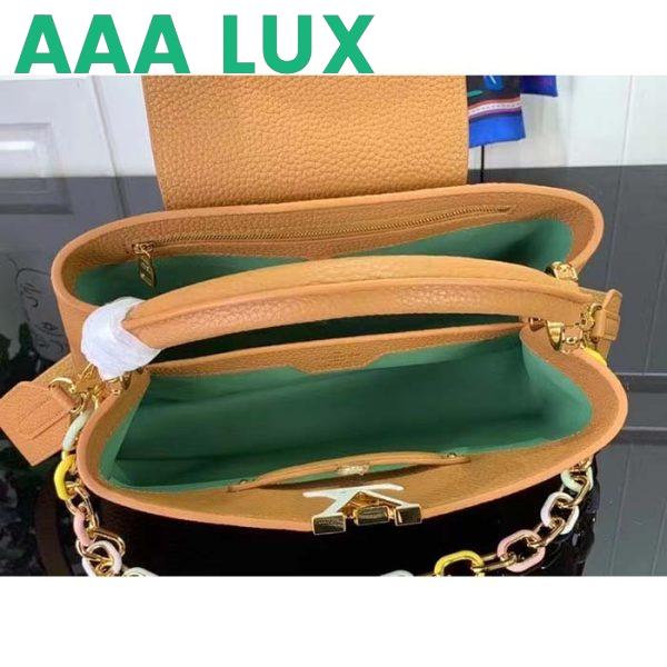 Replica Louis Vuitton LV Women Capucines MM Handbag Hazelnut Brown Taurillon Cowhide Leather 7