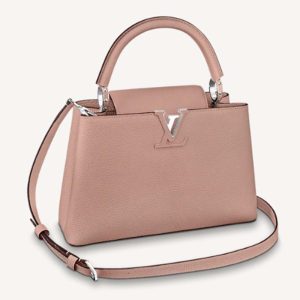Replica Louis Vuitton LV Women Capucines MM Handbag Magnolia Pink Taurillon Leather 2