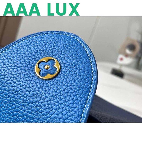 Replica Louis Vuitton LV Women Capucines MM Handbag Navy Blue Taurillon Leather 10