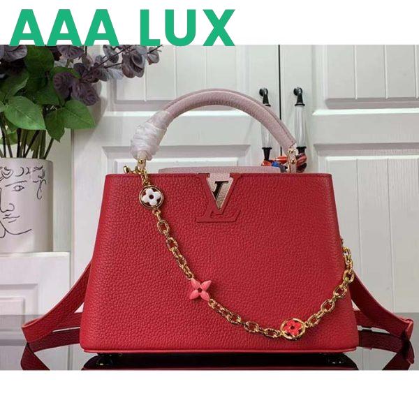 Replica Louis Vuitton LV Women Capucines MM Handbag Rose Pink Taurillon Leather 2