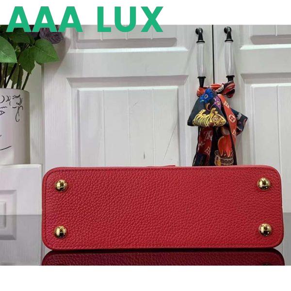 Replica Louis Vuitton LV Women Capucines MM Handbag Rose Pink Taurillon Leather 5