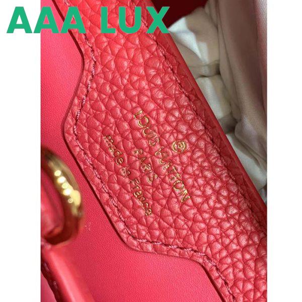 Replica Louis Vuitton LV Women Capucines MM Handbag Rose Pink Taurillon Leather 8