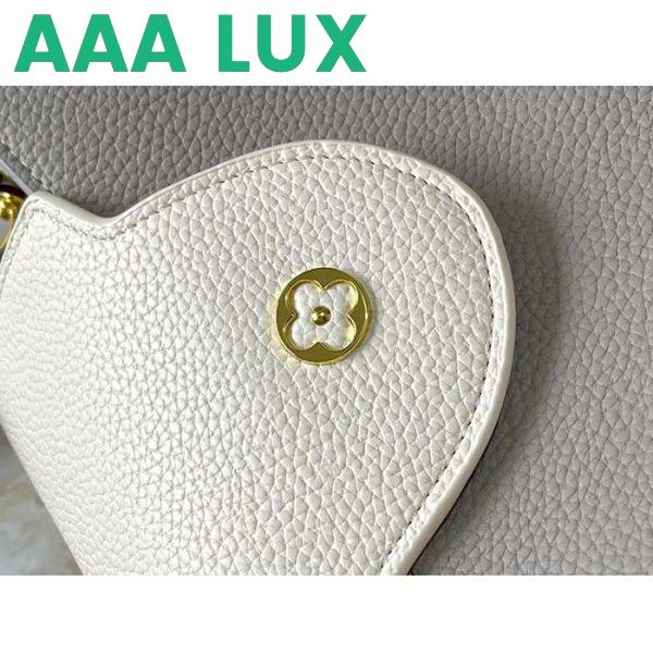 Replica Louis Vuitton LV Women Capucines MM Handbag Steeple Gray Greige Taurillon Leather 10