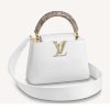 Replica Louis Vuitton LV Women Capucines Mini Handbag White Brilliant Crocodilien Leather 12