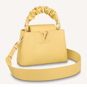 Replica Louis Vuitton LV Women Capucines Mini Handbag Yellow Taurillon Calfskin