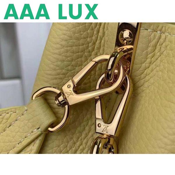 Replica Louis Vuitton LV Women Capucines Mini Handbag Yellow Taurillon Cowhide Leather 8