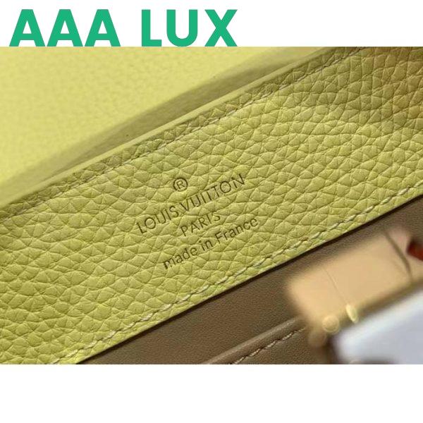 Replica Louis Vuitton LV Women Capucines Mini Handbag Yellow Taurillon Cowhide Leather 11
