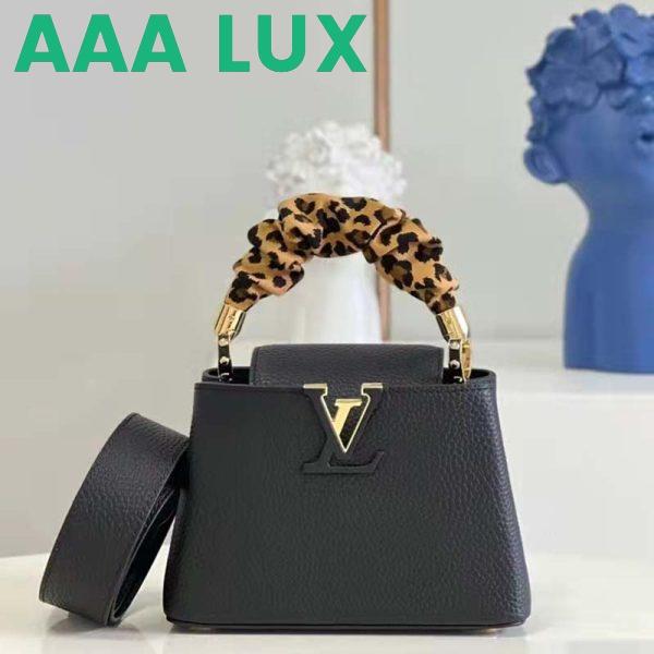 Replica Louis Vuitton LV Women Capucines MM Black Taurillon Cowhide Leather 3