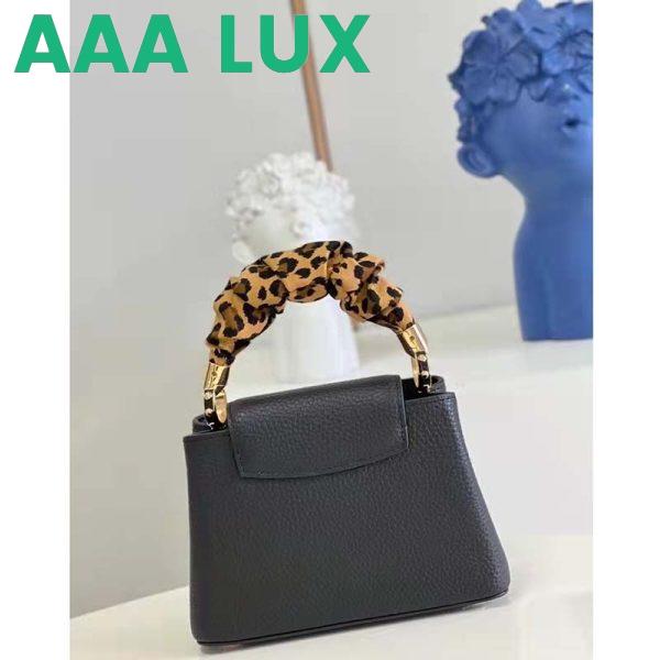 Replica Louis Vuitton LV Women Capucines MM Black Taurillon Cowhide Leather 4