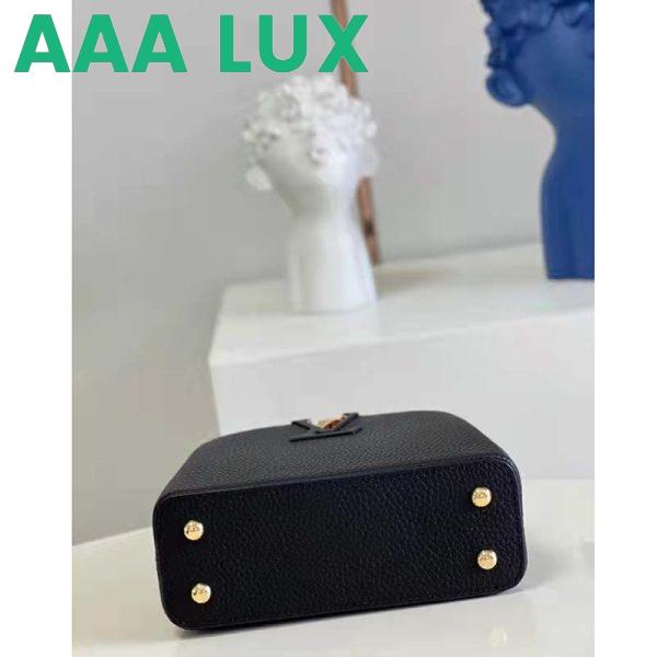 Replica Louis Vuitton LV Women Capucines MM Black Taurillon Cowhide Leather 8