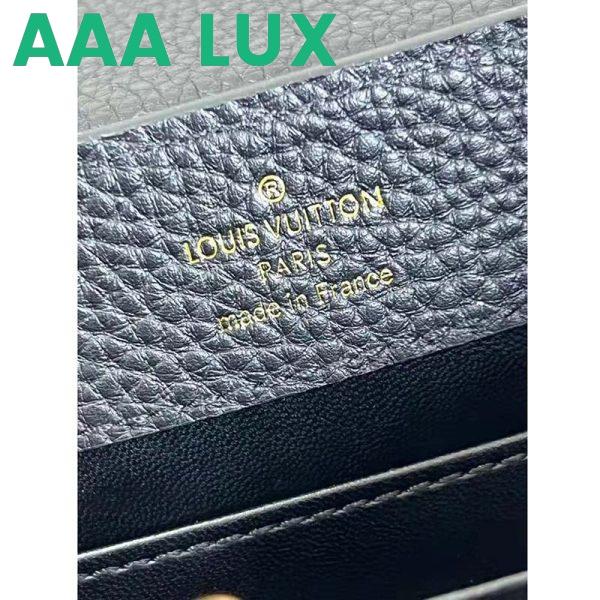 Replica Louis Vuitton LV Women Capucines MM Black Taurillon Cowhide Leather 10