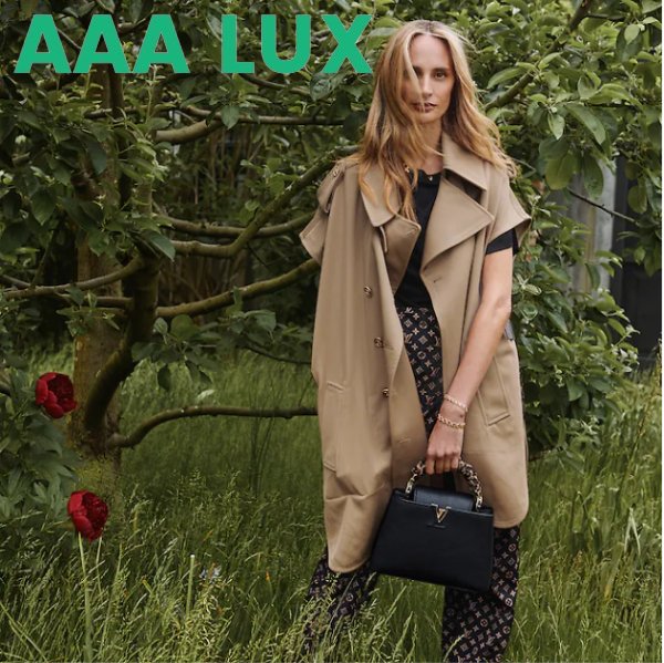 Replica Louis Vuitton LV Women Capucines MM Black Taurillon Cowhide Leather 12