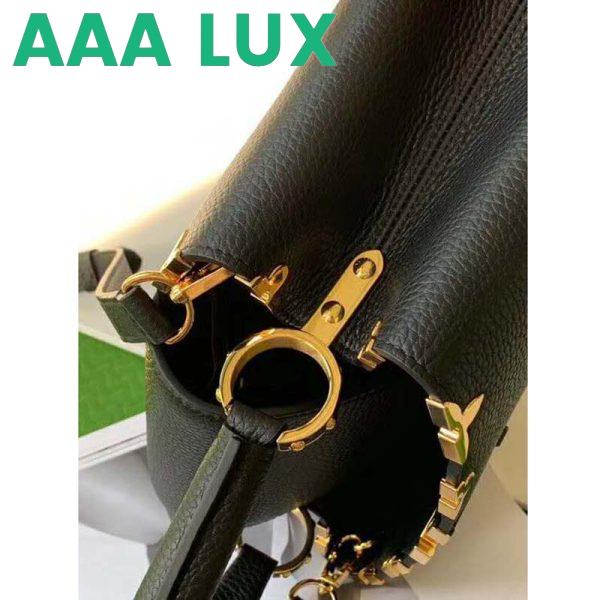 Replica Louis Vuitton LV Women Capucines PM Taurillon Leather in Black 9