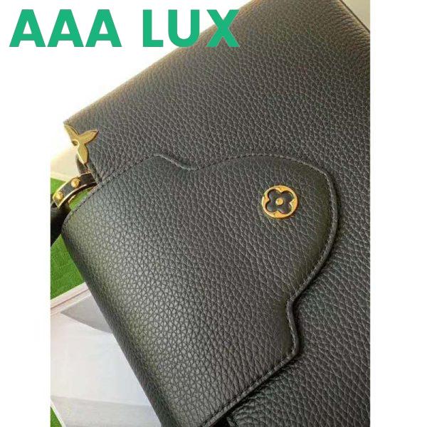 Replica Louis Vuitton LV Women Capucines PM Taurillon Leather in Black 10