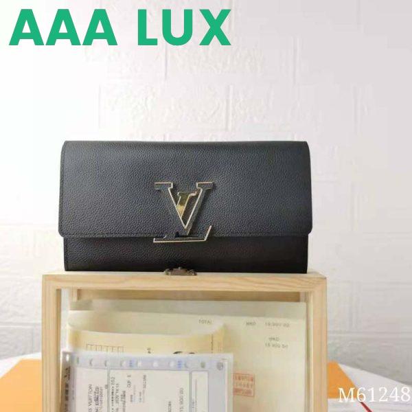 Replica Louis Vuitton LV Women Capucines Wallet Taurillon Leather Outside Cowhide Leather 3