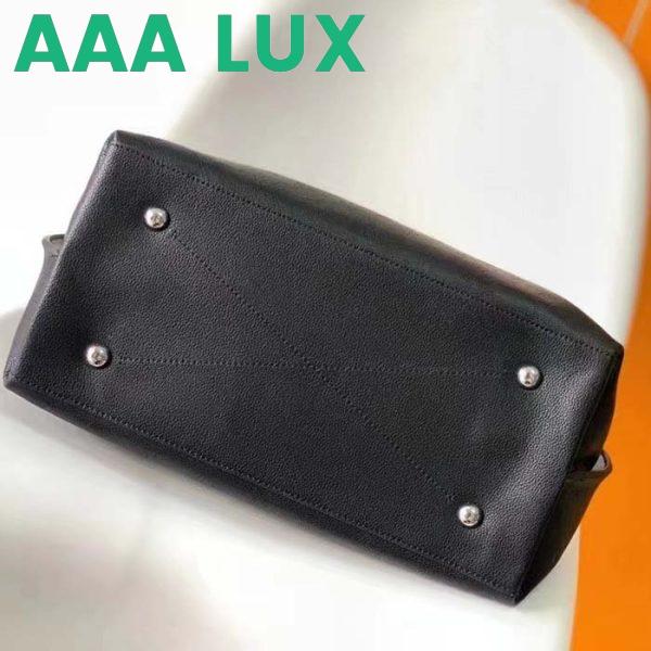 Replica Louis Vuitton LV Women Carmel Hobo Bag Black Mahina Perforated Calf Leather 6