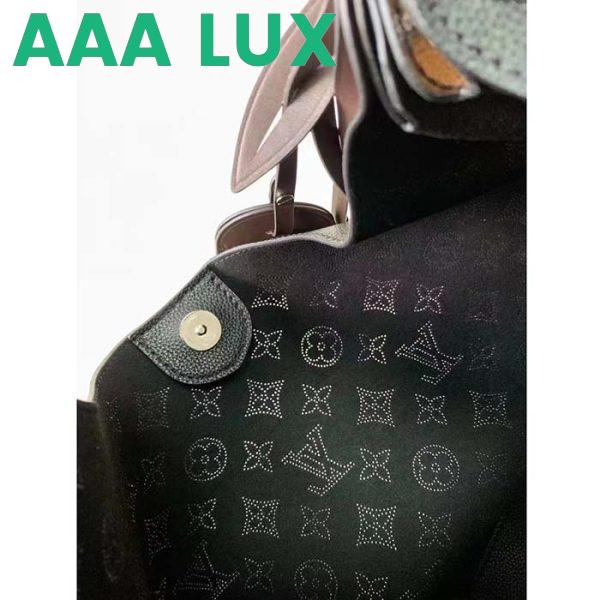 Replica Louis Vuitton LV Women Carmel Hobo Bag Black Mahina Perforated Calf Leather 7