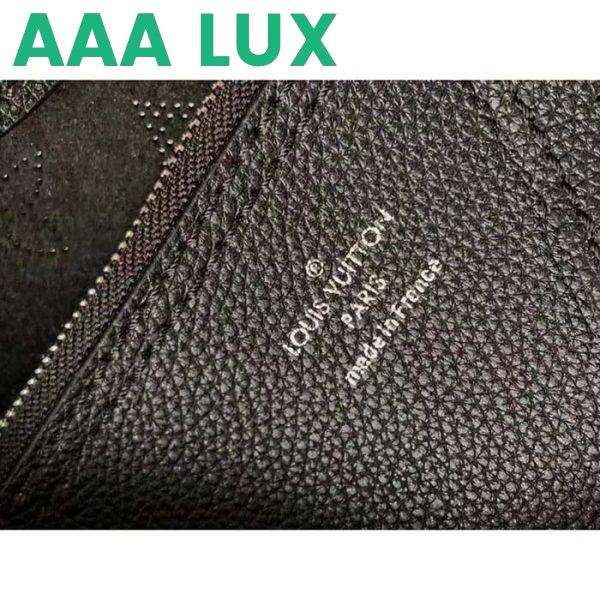 Replica Louis Vuitton LV Women Carmel Hobo Bag Black Mahina Perforated Calf Leather 11