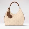 Replica Louis Vuitton LV Women Carmel Hobo Bag Gris Souris Gray Mahina Perforated Calfskin Leather 12