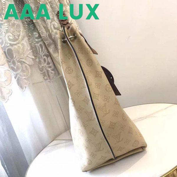 Replica Louis Vuitton LV Women Carmel Hobo Bag Crème Beige Mahina Perforated Calf Leather 7